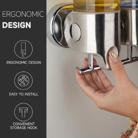 DISPENSADOR 3 EN 1: 🧴SHAMPOO, 🧖ACONDICIONADOR Y JABÓN LIQUIDO🫧